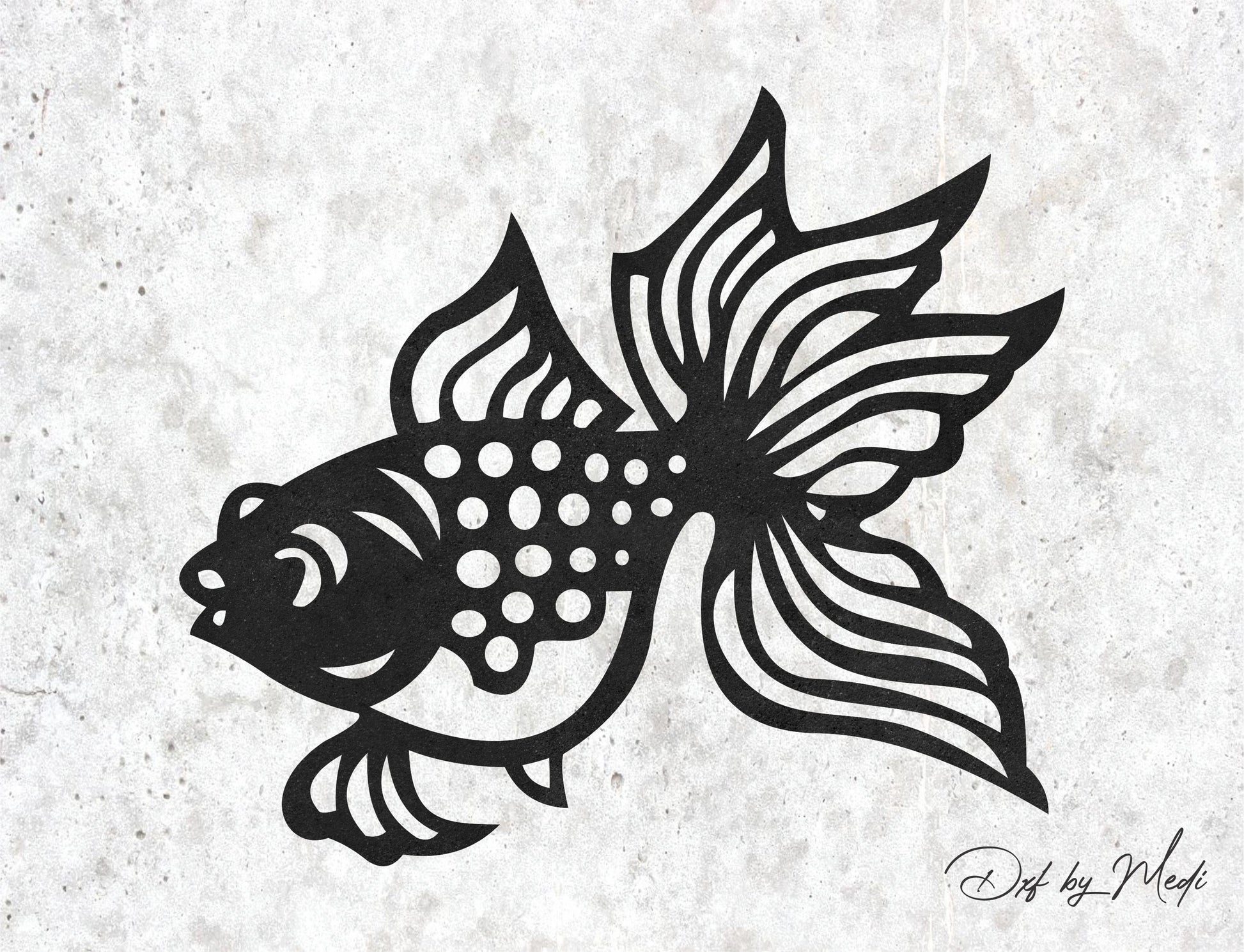 goldfish sign DXF & SVG Files | Ready-to-Cut