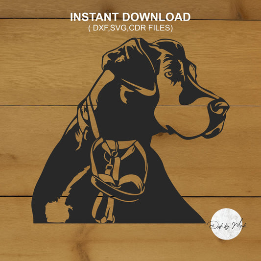 Great Dane dog clipart - DXF SVG files for Plasma Cnc Laser Waterjet Ready to cut clipart file