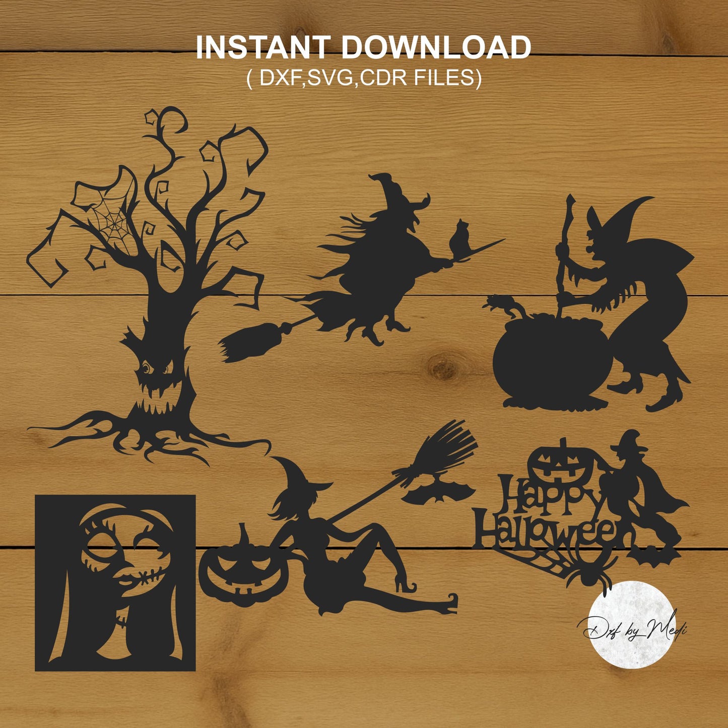 Halloween HQ SVG Pack, Spooky SVG laser cut file, Halloween Gift Idea svg, Fall svg Bundle, Pumpkin svg, Halloween Clipart, dxf,  cnc plasma