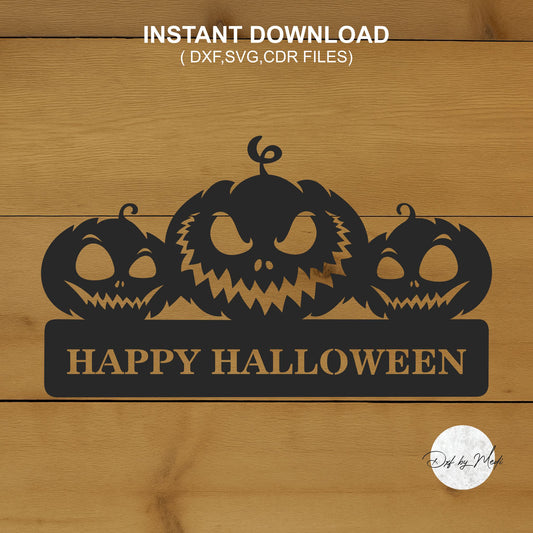 Happy Halloween- DXF SVG files for Plasma Cnc Laser Waterjet Ready to cut clipart file