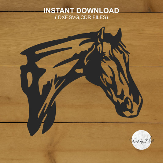 horse clipart DXF svg Files - Instant Download for Laser, Plasma, Waterjet Cutting
