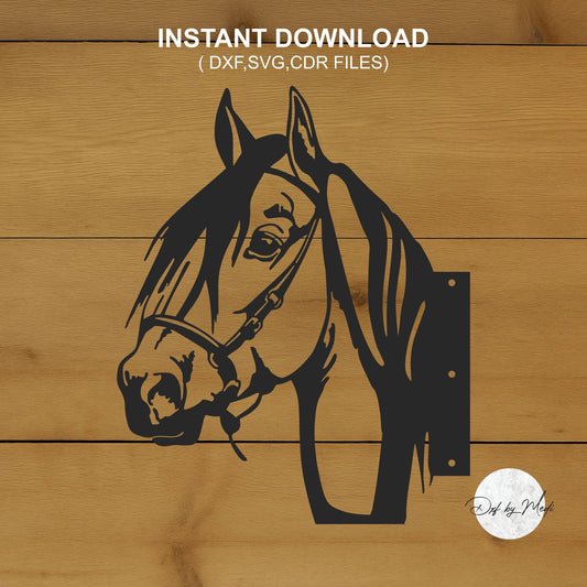 Peeking Horse Tree Stake DXF svg Files - Instant Download for Laser, Plasma, Waterjet Cutting