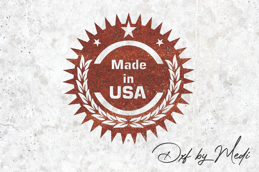 Made in usa sign - DXF SVG files for Plasma Cnc Laser Waterjet Ready to cut clipart file