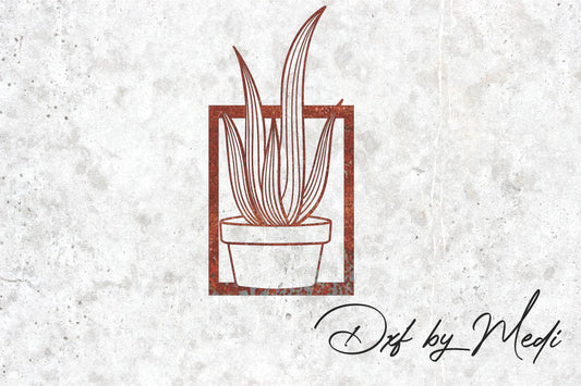 Potted plants wall decor- DXF SVG files for Plasma Cnc Laser Waterjet Ready to cut clipart file