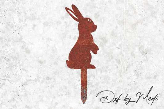 Bunny Garden Stake DXF SVG Cut File for CNC Plasma and Laser Cutting Waterjet Ready to cut - Easter gift