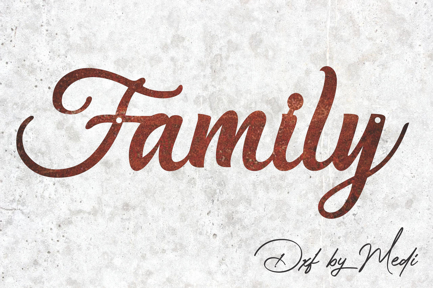 Family wall sign - DXF SVG files for Plasma Cnc Laser Waterjet Ready to cut clipart file