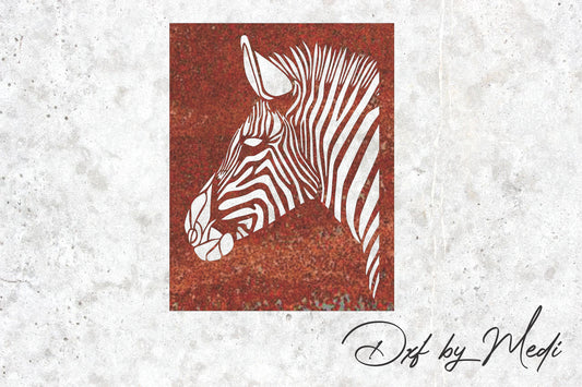 Zebra decor - DXF SVG files for Plasma Cnc Laser Waterjet Ready to cut clipart file