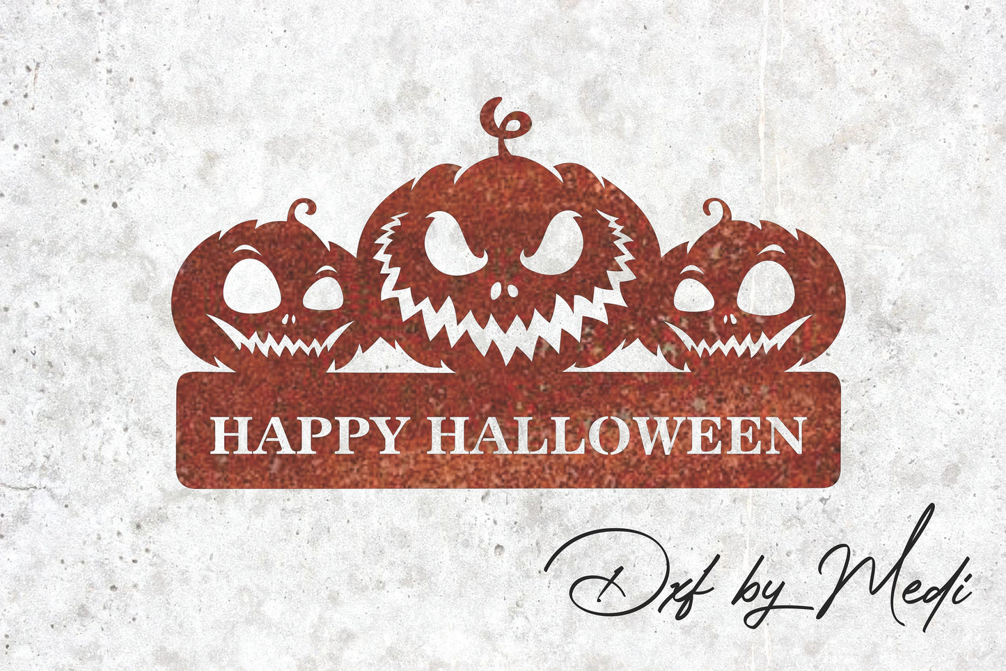 Happy Halloween- DXF SVG files for Plasma Cnc Laser Waterjet Ready to cut clipart file