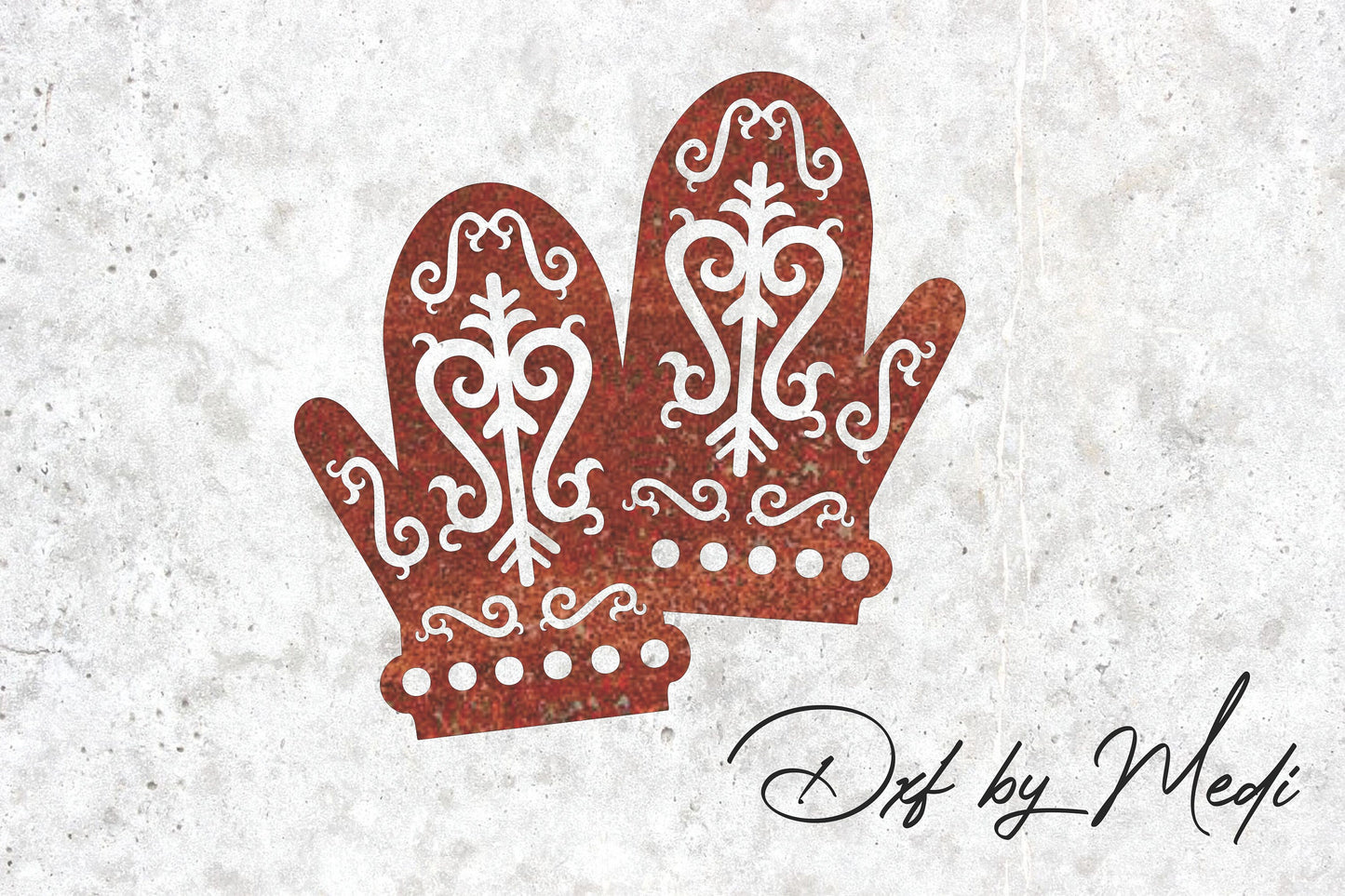 Christmas ornaments gloves - DXF SVG files for Plasma Cnc Laser Waterjet Ready to cut clipart file