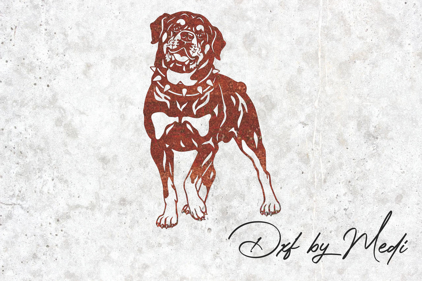 Rottweiler Dog Dxf Svg File for CNC Plasma laser Cutting - Pet Lover Decor & DIY Projects - ready to cut