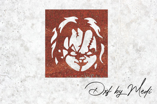 Chucky Halloween - DXF SVG files for Plasma Cnc Laser Waterjet Ready to cut clipart file