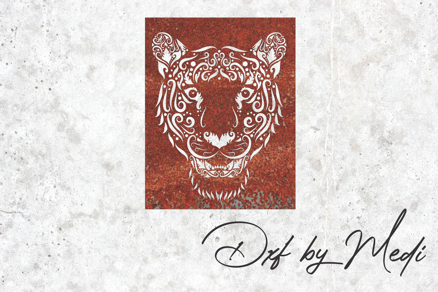 Mehndi Tiger DXF Cut File for Laser and CNC Plasma Cutting