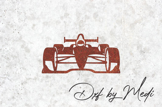 Formula Racing Car DXF SVG File for CNC Plasma, Laser, and Waterjet Cutting - garage decoration