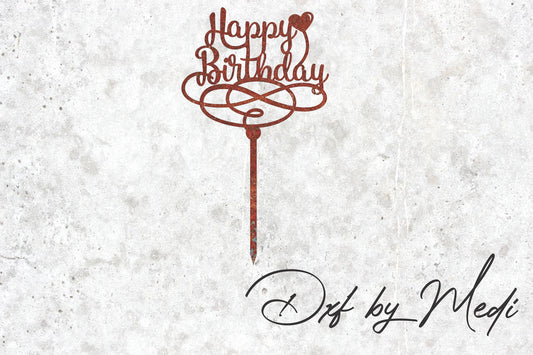 Happy birthday stake- DXF SVG files for Plasma Cnc Laser Waterjet Ready to cut clipart file