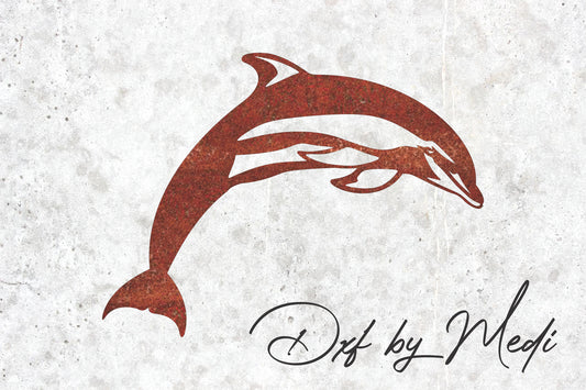 Dolphin DXF SVG File for Cnc plasma laser Cutting - Coastal Decor & DIY Projects