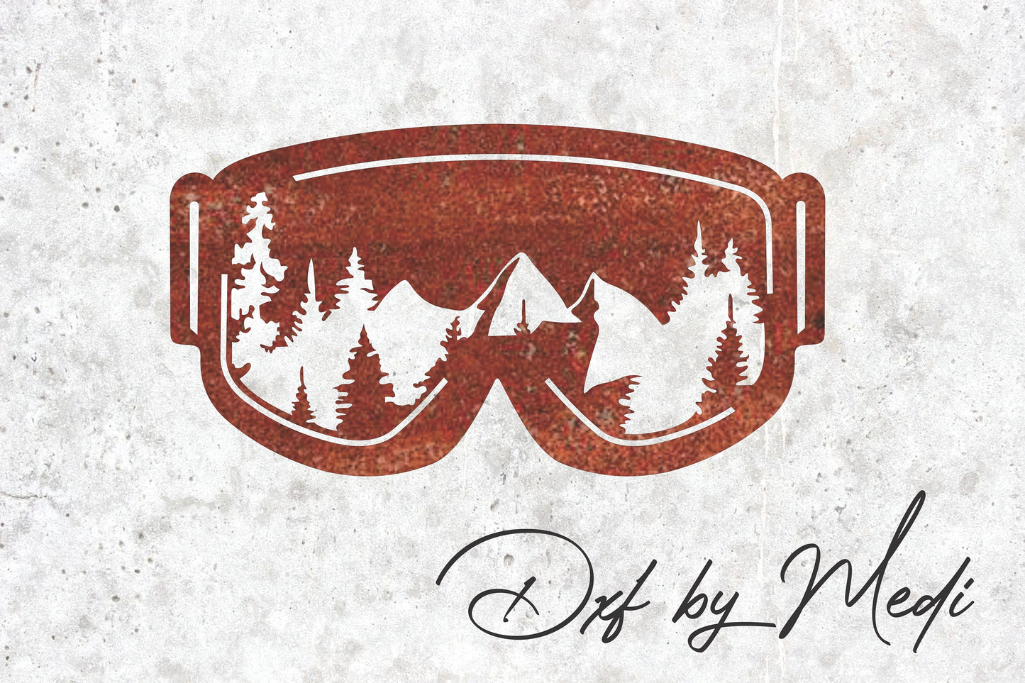 Mountain Scene Glasses - Unique Drinkware for Nature Lovers - DXF SVG File for CNC Plasma, Laser, and Waterjet Cutting