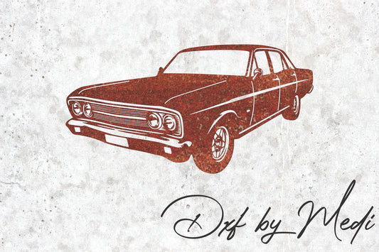 Classic Car DXF Svg Files for CNC Cutting - Vintage Auto Decor & DIY Metal Art Design