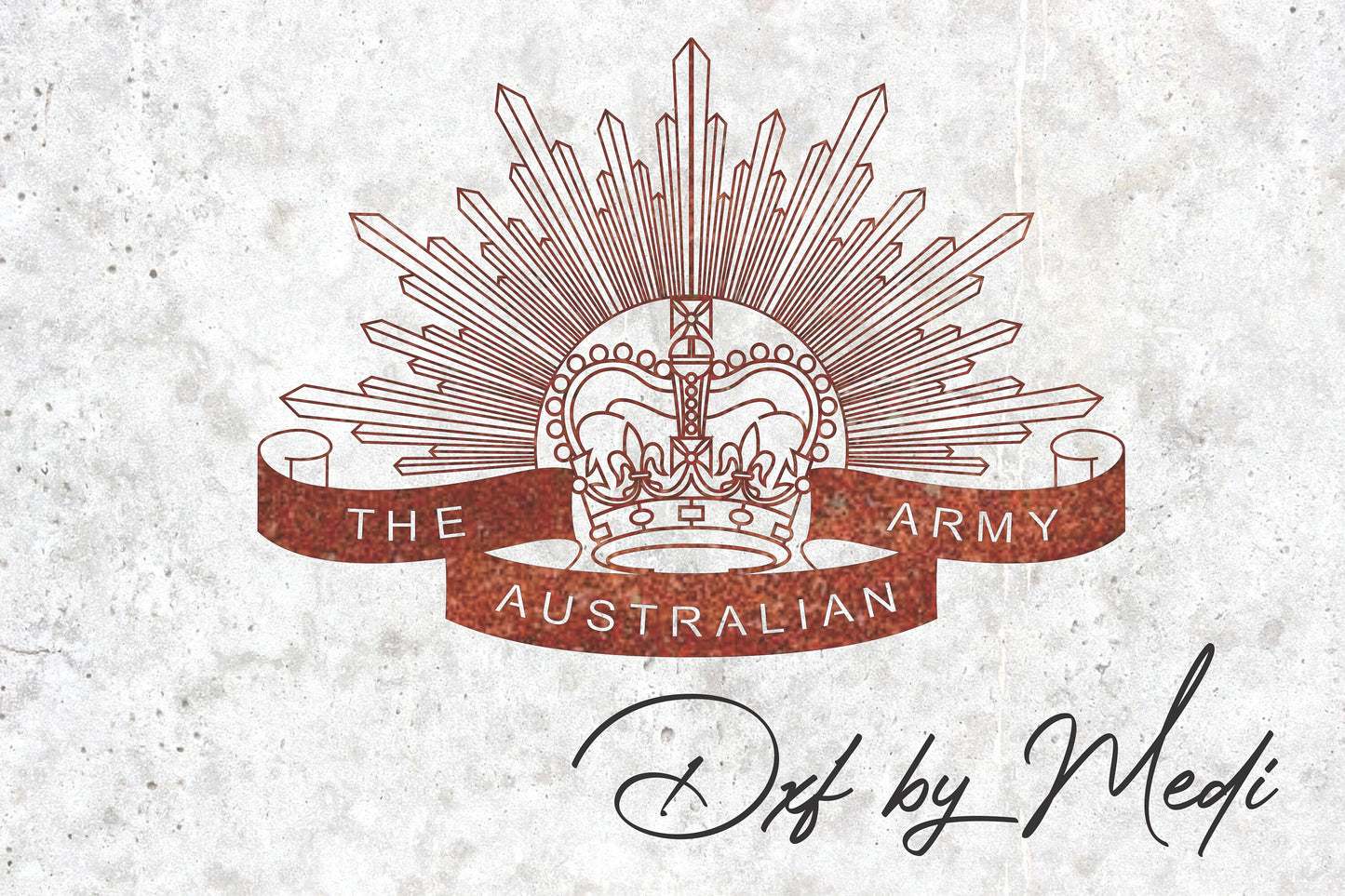 Australian Army logo - DXF SVG files for Plasma Cnc Laser Waterjet Ready to cut clipart file