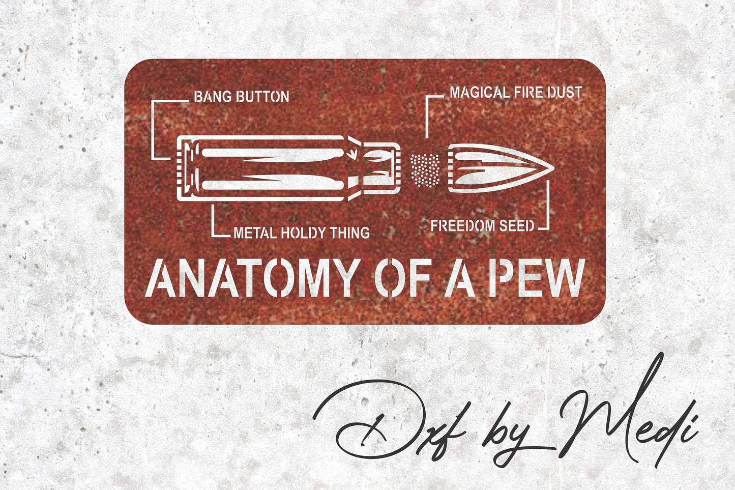 Anatomy of a Pew Wall Art DXF Cut File for Laser and Plasma Cnc Cutting - DXF SVG files Ready to cut