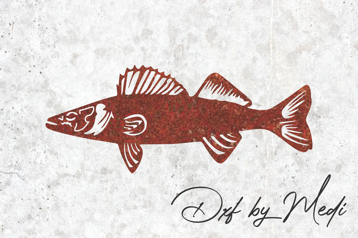 Walleye Fish - DXF SVG File for CNC Plasma, Laser, and Waterjet Cutting