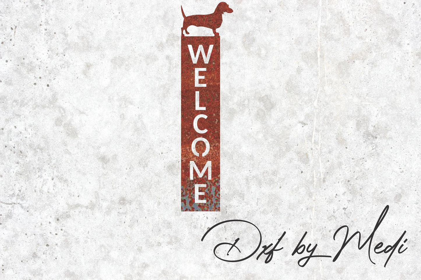 Dog Welcome Sign DXF SVG File for CNC Plasma, Laser, and Waterjet Cutting