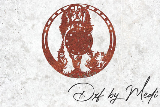 Vinyl Wall Clock Dog DXF SVG Files for Cnc Cutting - DIY Pet Lover Decor & Unique Timepiece Design