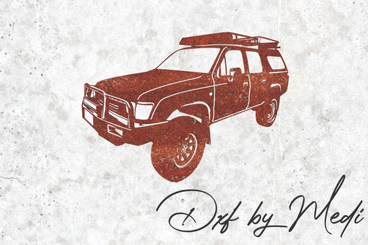 Car 4x4 Design - DXF SVG Files for CNC Plasma, Laser, and Waterjet Cutting