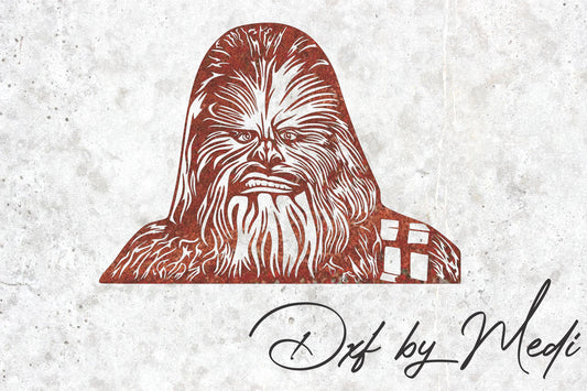 chewbacca clipart - DXF SVG files for Plasma Cnc Laser Waterjet Ready to cut clipart file