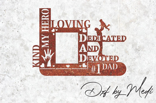 Picture Holder for Dad - DXF SVG File for Cnc laser Plasma Cutting - Father's Day Gift & DIY Projects