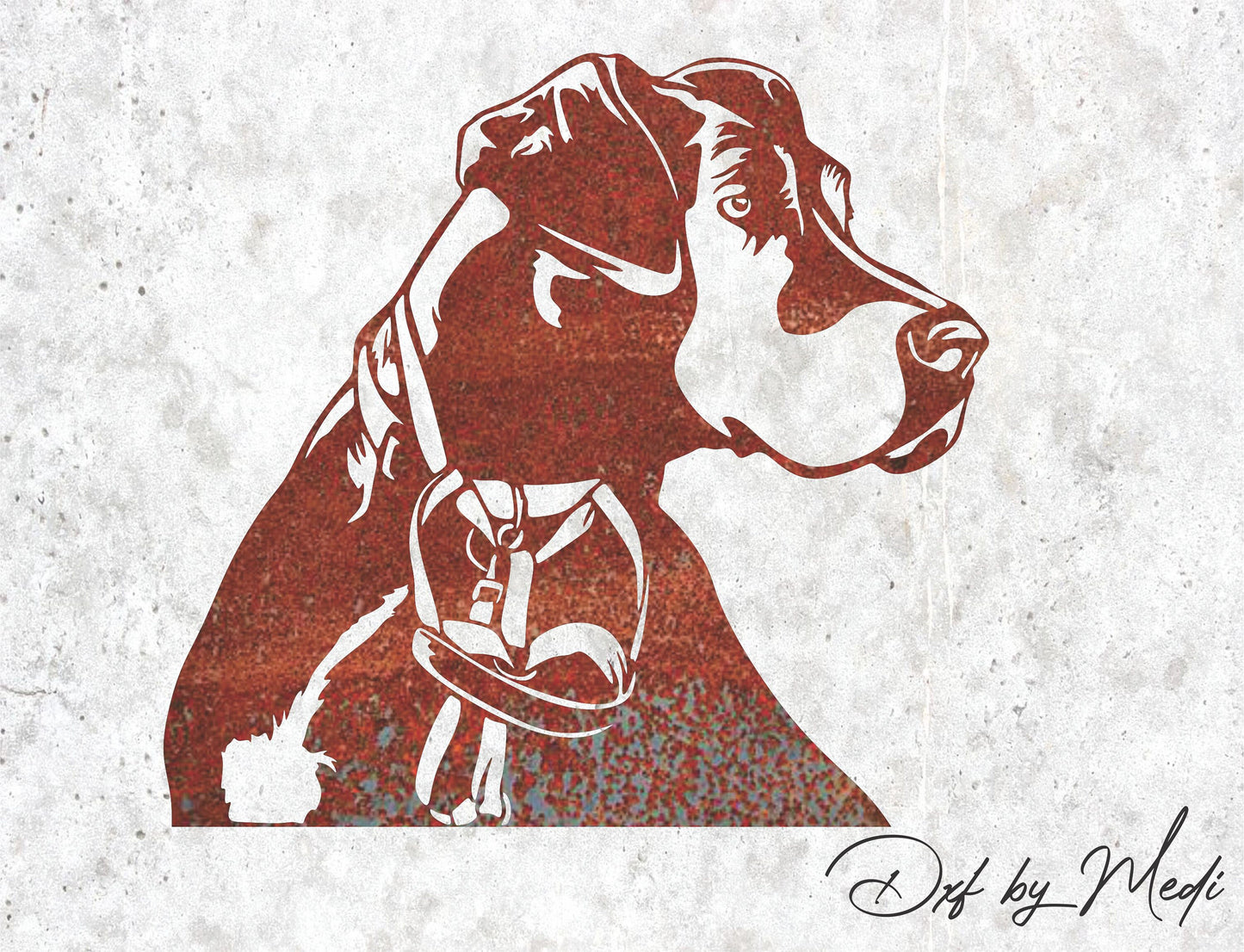 Great Dane dog clipart - DXF SVG files for Plasma Cnc Laser Waterjet Ready to cut clipart file