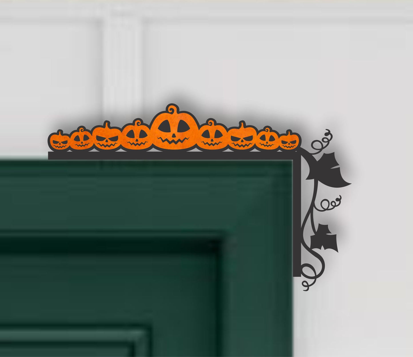 Door Corner Halloween, multilayers, Spooky decor sign svg,  pumpkins Halloween Laser Cut Files, Halloween dxf, cnc plasma, laser cut file