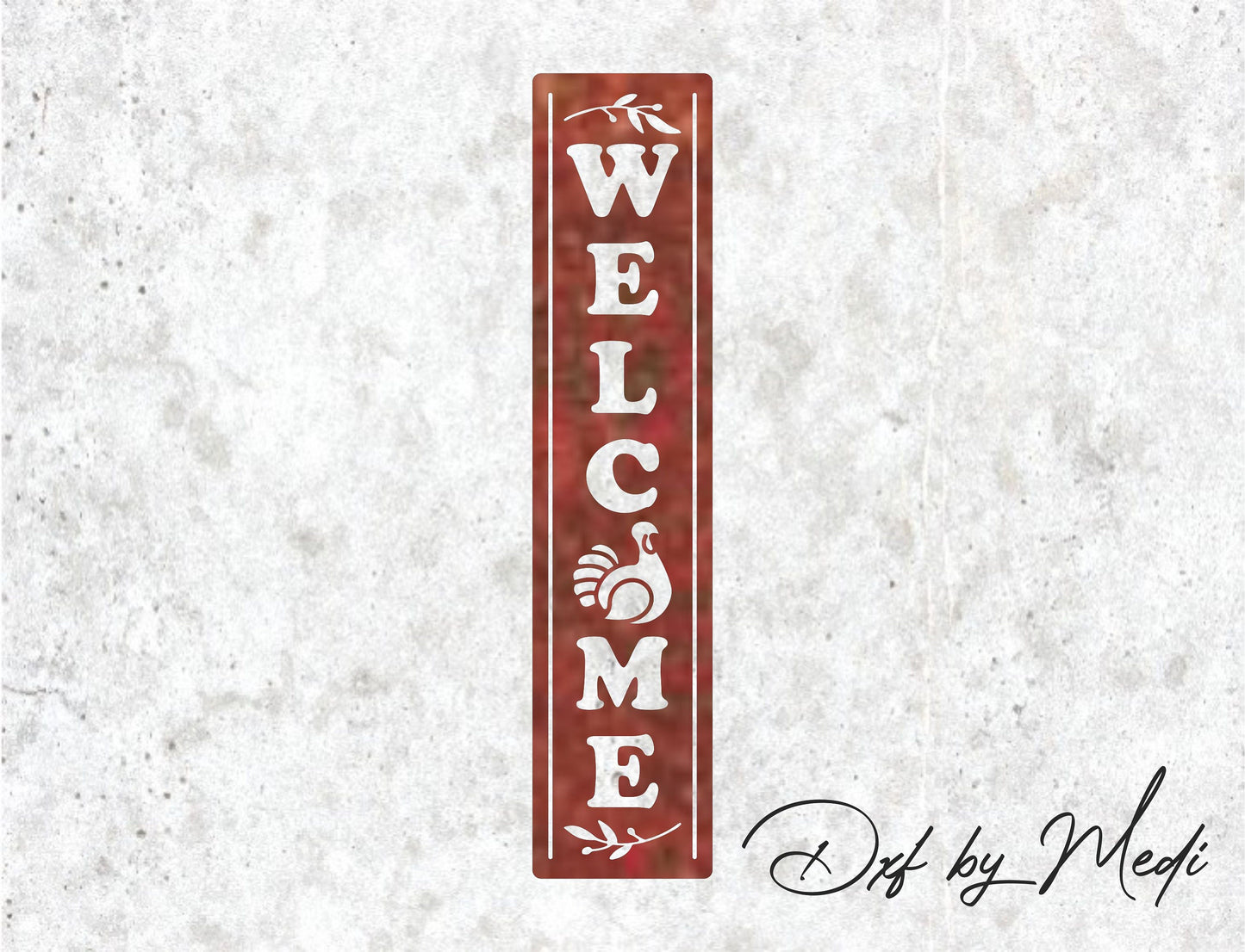 welcome sign - DXF SVG files for Plasma Cnc Laser Waterjet Ready to cut clipart file