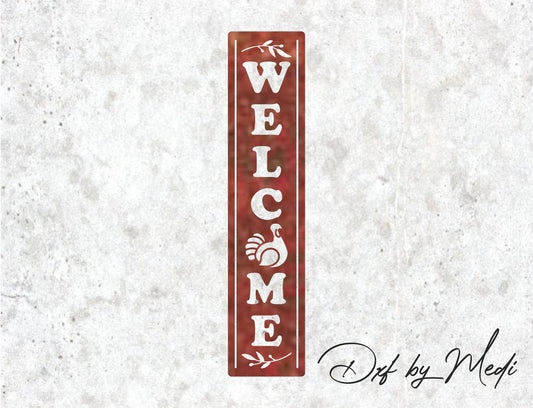 welcome sign - DXF SVG files for Plasma Cnc Laser Waterjet Ready to cut clipart file