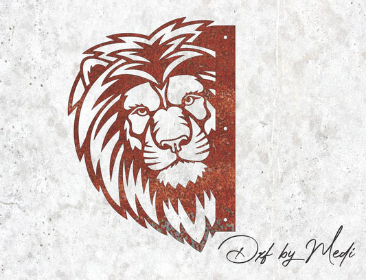 Peeking Lion Tree Stake DXF svg Files - Instant Download for Laser, Plasma, Waterjet Cutting