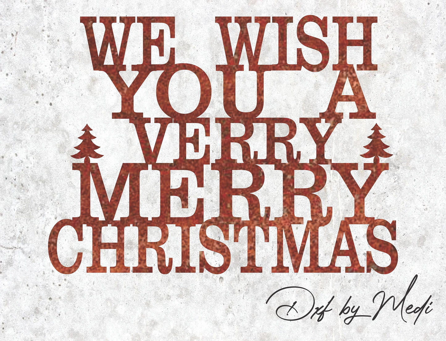 Merry Christmas Sign DXF svg Files - Perfect for CNC, Laser Cutting, and Waterjet