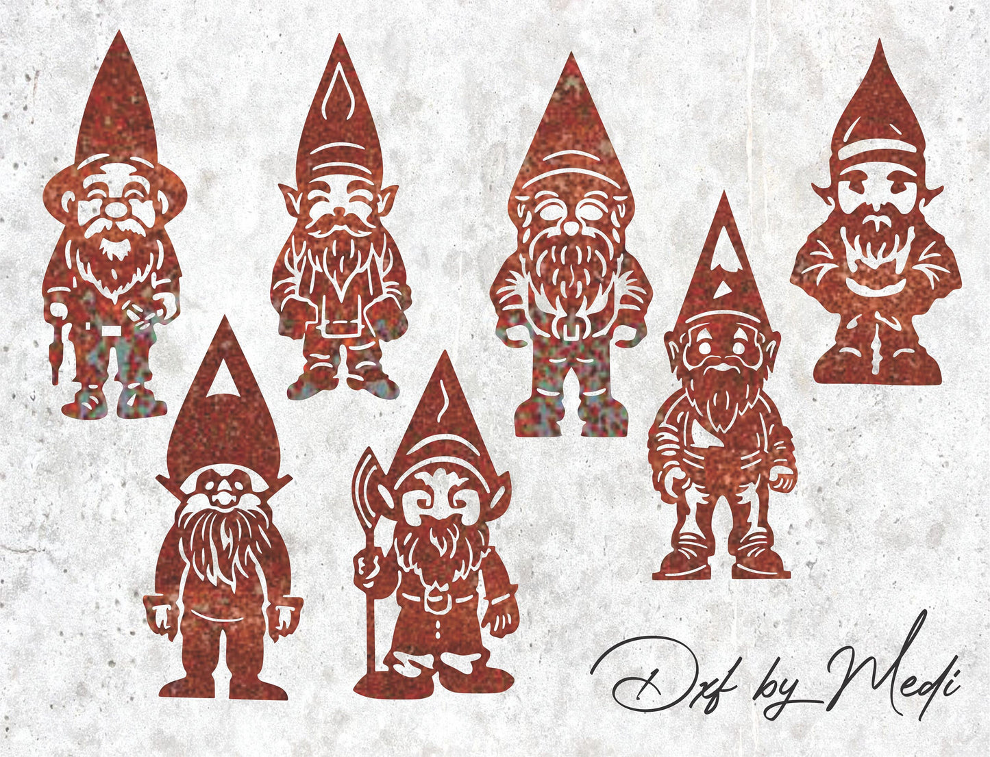 Gnome Pack DXF & SVG Files - Ideal for CNC, Laser Cutting, and Waterjet - ready to cut