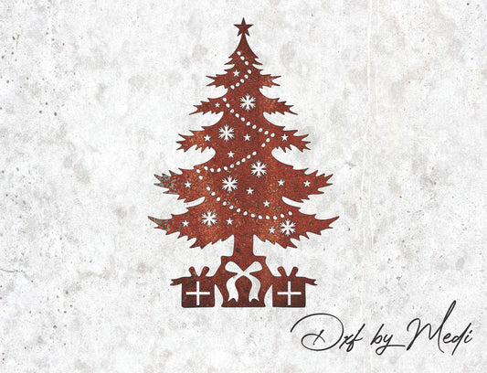 Christmas Tree Garden Stake DXF & SVG Files - Ideal for CNC, Laser Cutting, and Waterjet