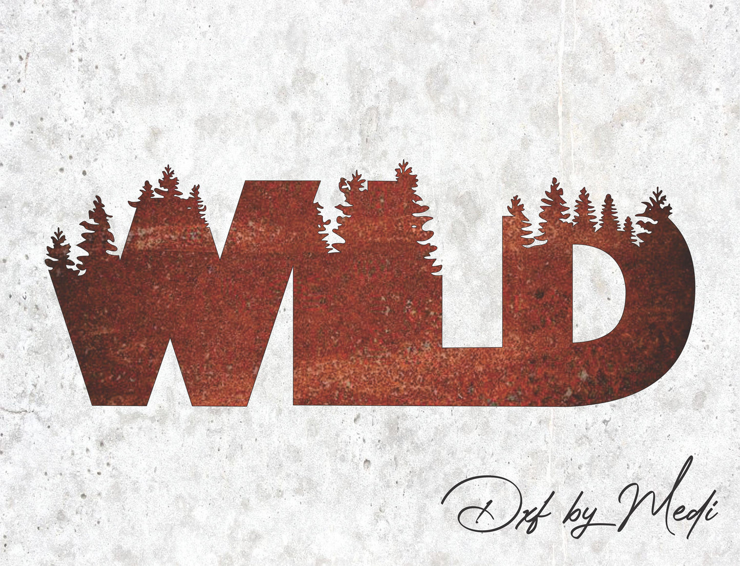 Wild sign art DXF svg Files - Instant Download for Laser, Plasma, Waterjet Cutting, ready to cut