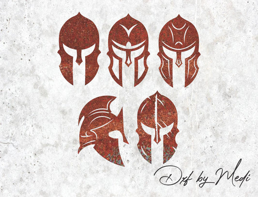 spartan helmet pack - DXF SVG files for Plasma Cnc Laser Waterjet Ready to cut clipart file