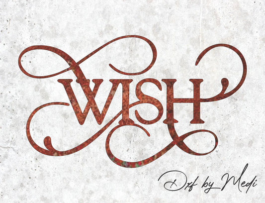 wish wall sign - DXF SVG files for Plasma Cnc Laser Waterjet Ready to cut clipart file