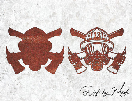 Fireman Two-Layer DXF SVG File for Cnc plasma laser Cutting - Coastal Decor & DIY Projects