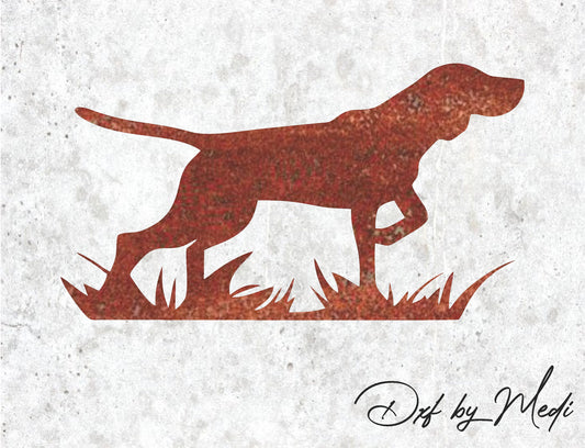 Hunting Dog Walking DXF svg Files - Instant Download for Laser, Plasma, Waterjet Cutting