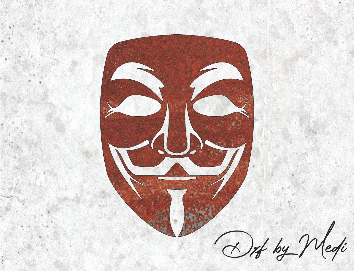 Anonymous Mask DXF SVG File for Cnc plasma laser Cutting - Coastal Decor & DIY Projects