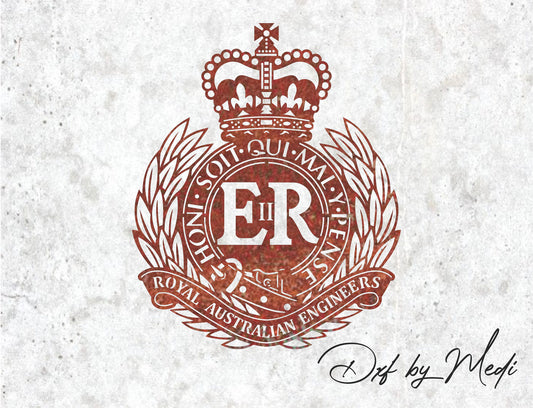 Australian royal engineers logo - DXF SVG files for Plasma Cnc Laser Waterjet Ready to cut clipart file