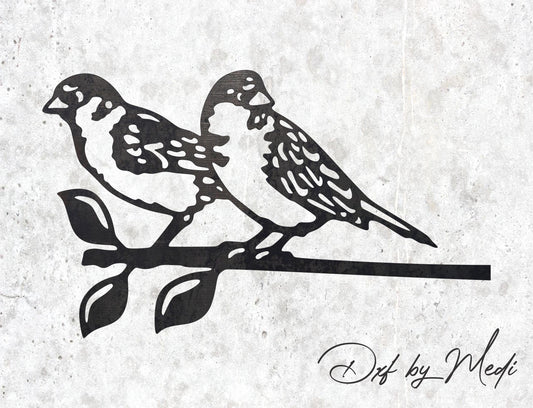 Two Birds on a Branch - Ready to Cut for Laser, Plasma, CNC Machines