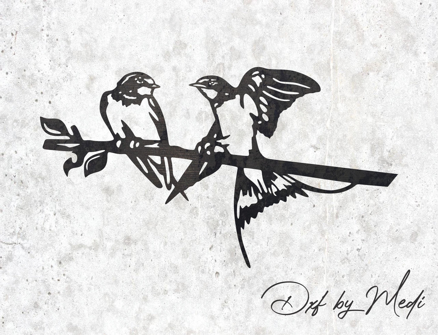 Birds on a Branch - Ready to Cut for Laser, Plasma, CNC Machines