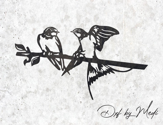 Birds on a Branch - Ready to Cut for Laser, Plasma, CNC Machines