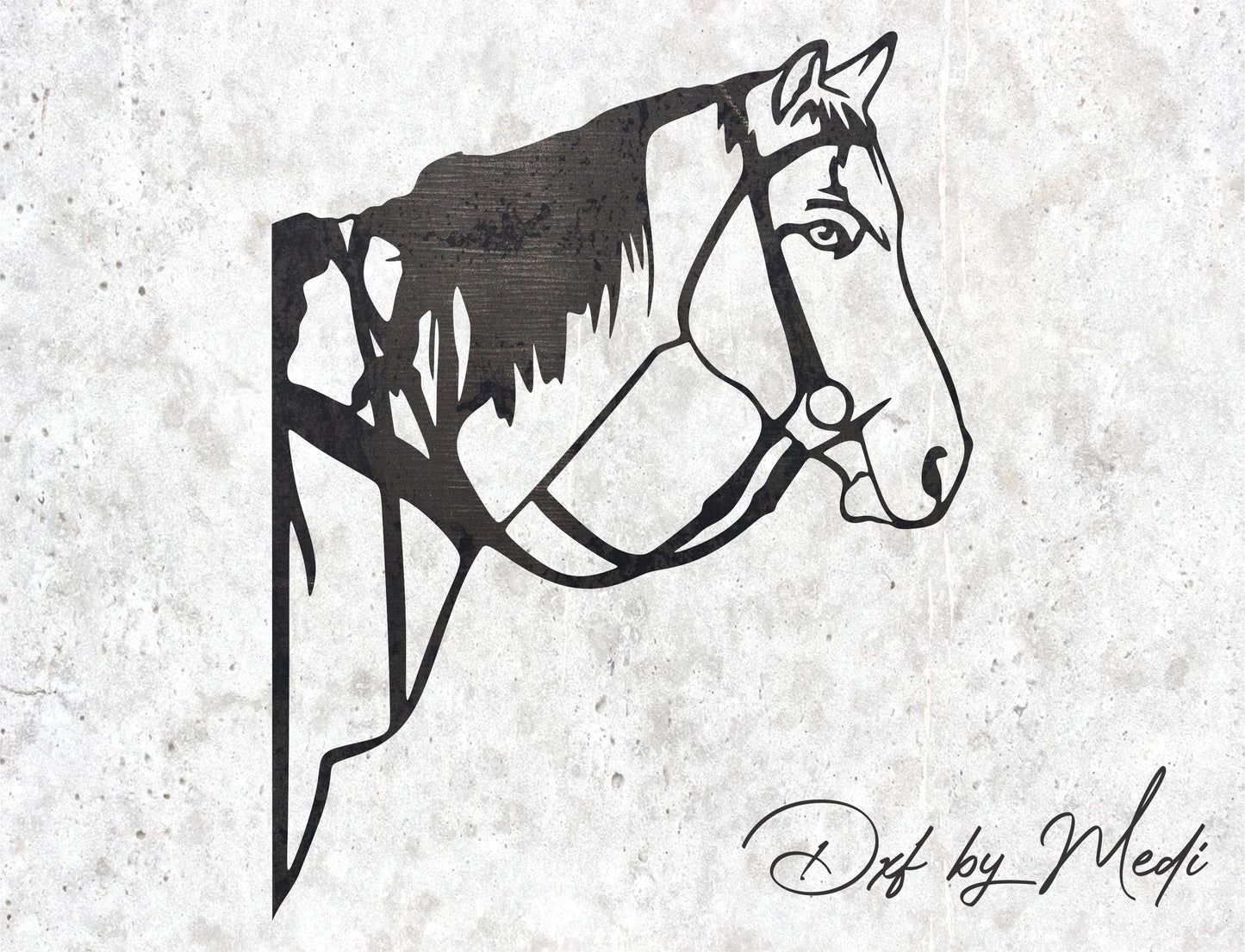 Horse Design | DXF SVG Files for CNC & Laser Cutting | Rustic Outdoor Decor | Instant Download