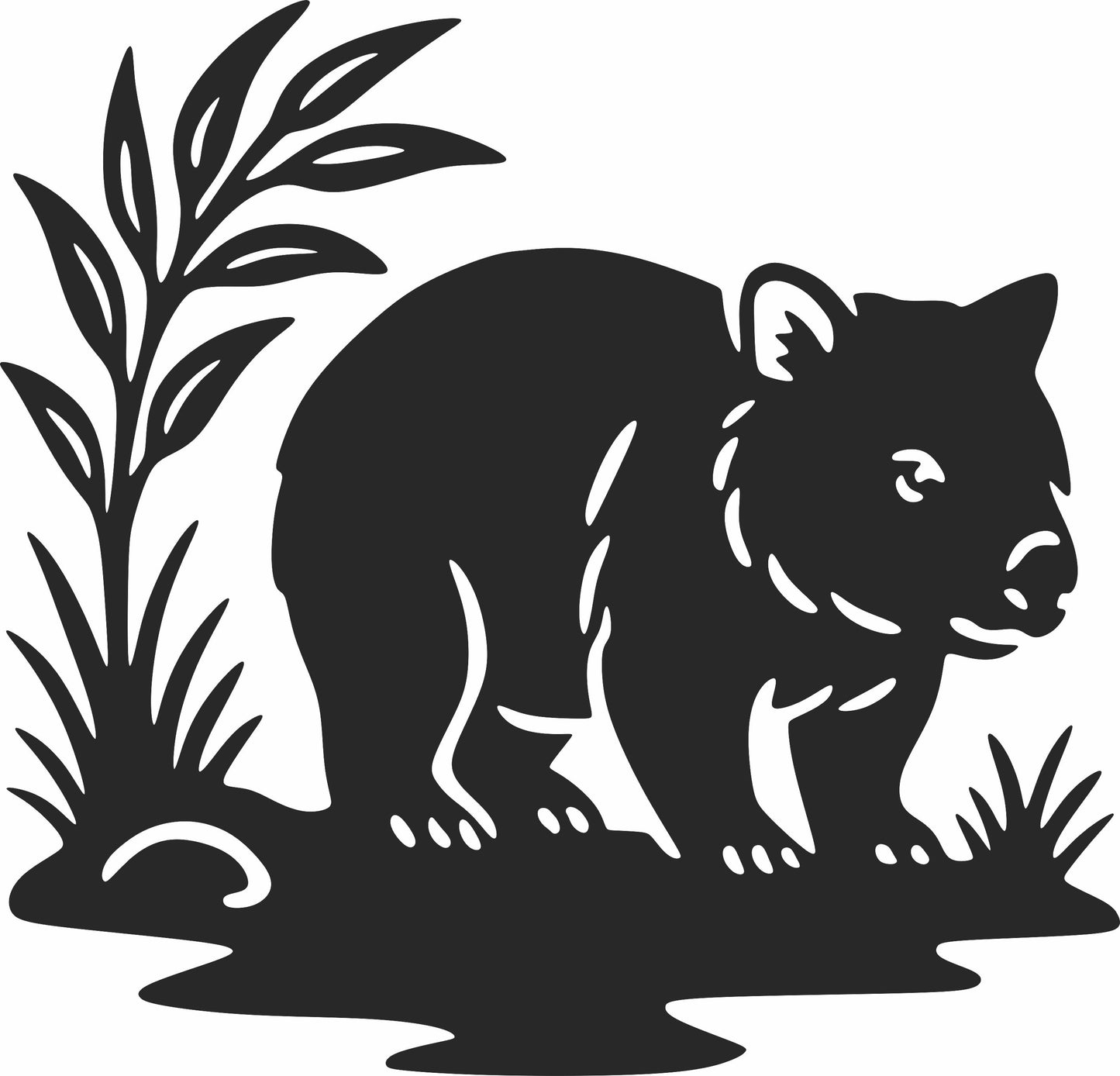 Koala Laser Cut Design – Australian Wildlife SVG DXF CDR Digital File