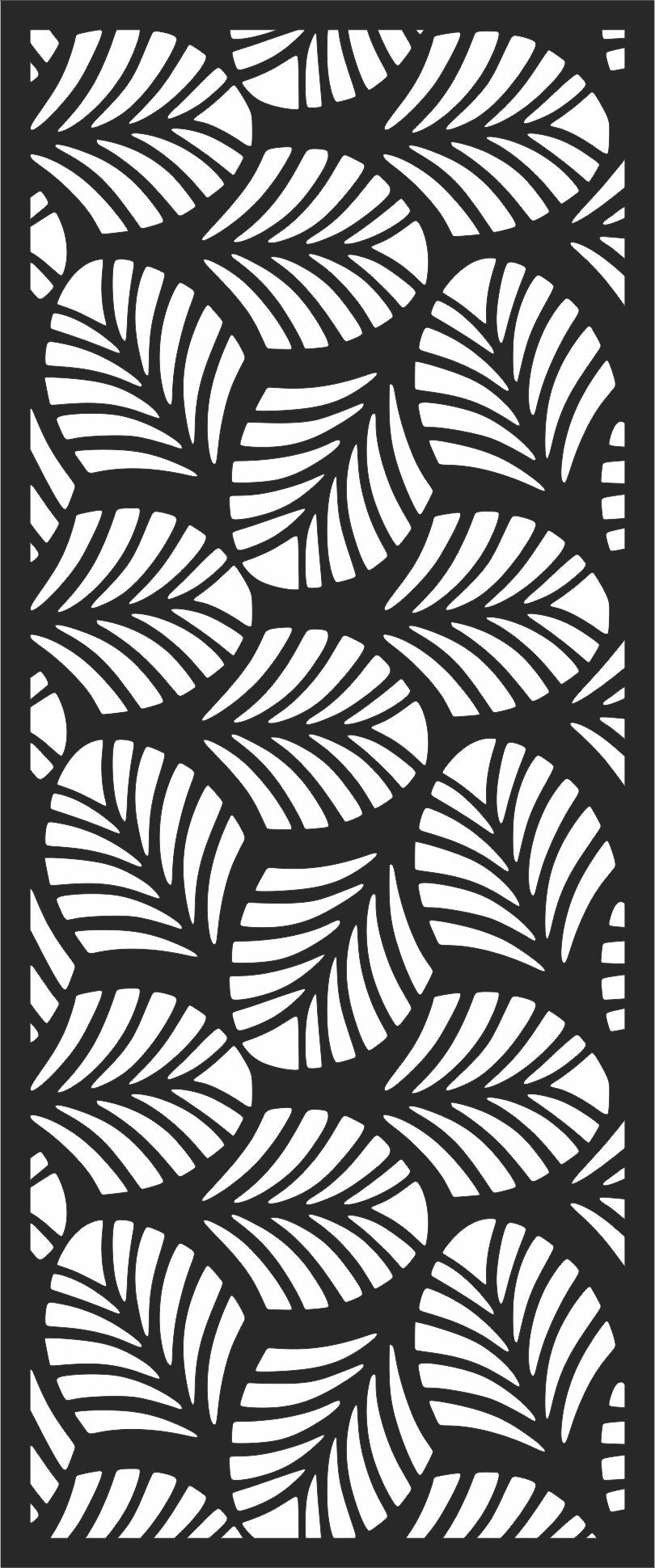 Decorative panel geometric leaf pattern